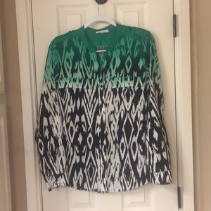 Long sleeve, button down the front blouse